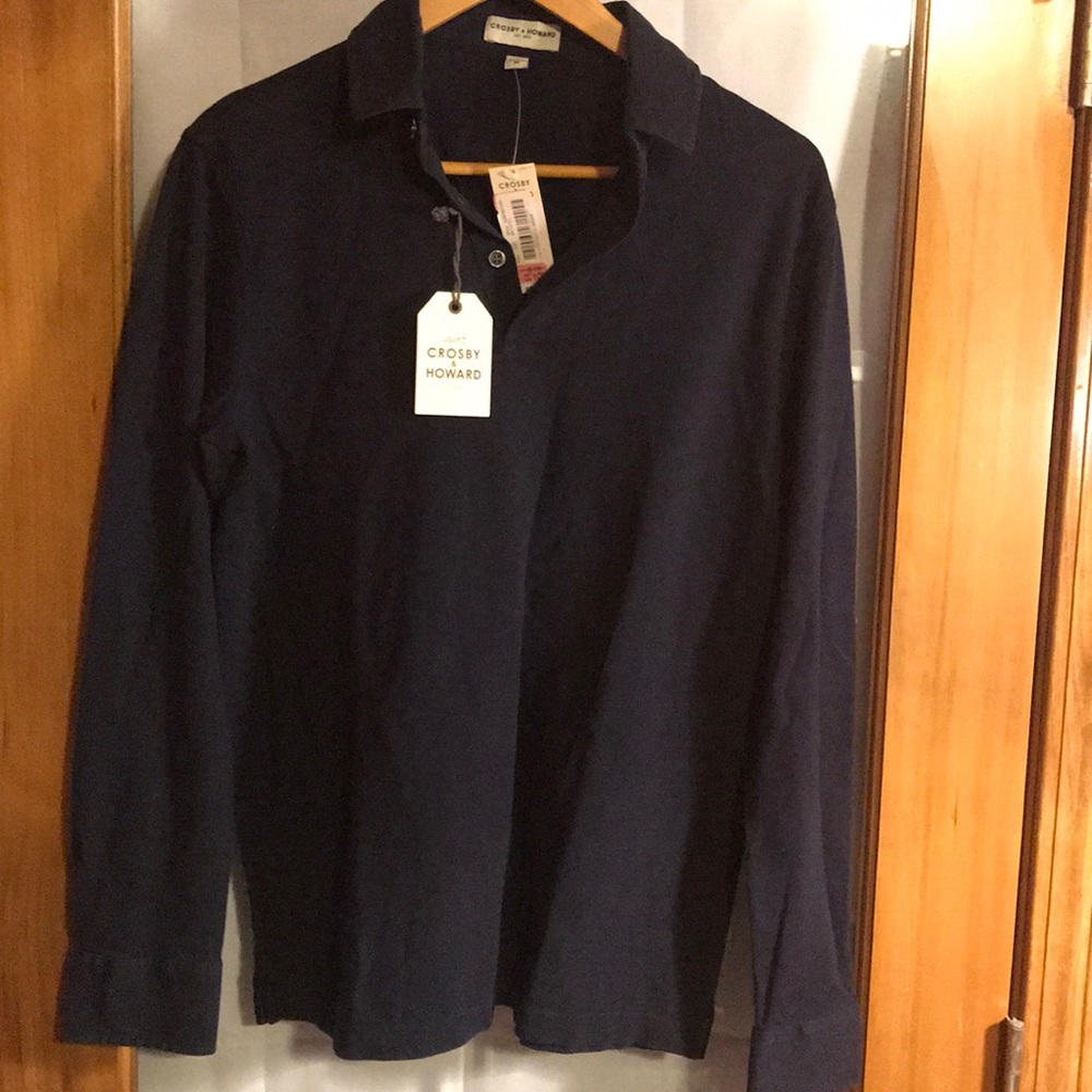 NWT CROSBY & HOWARD LONG SLEEVE POLO SHIRT